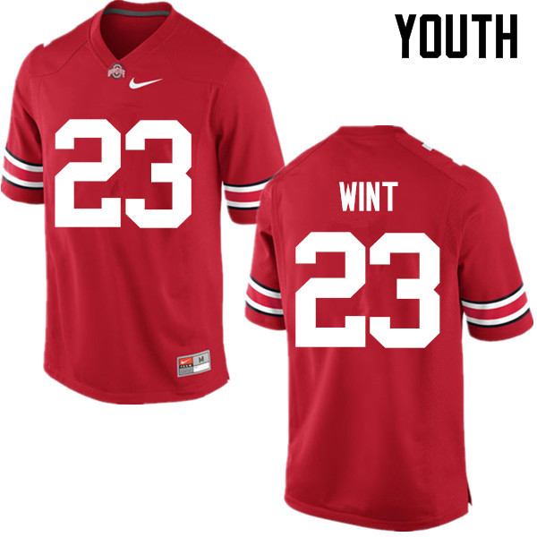 Youth Ohio State Buckeyes #23 Jahsen Wint College Football Jerseys Game-Red